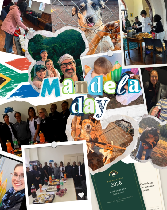 Photo collage of the Omnicor team on Mandela Day